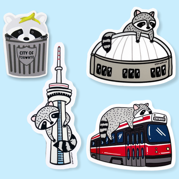 Raccoon City Stickers: Streetcar Raccoon