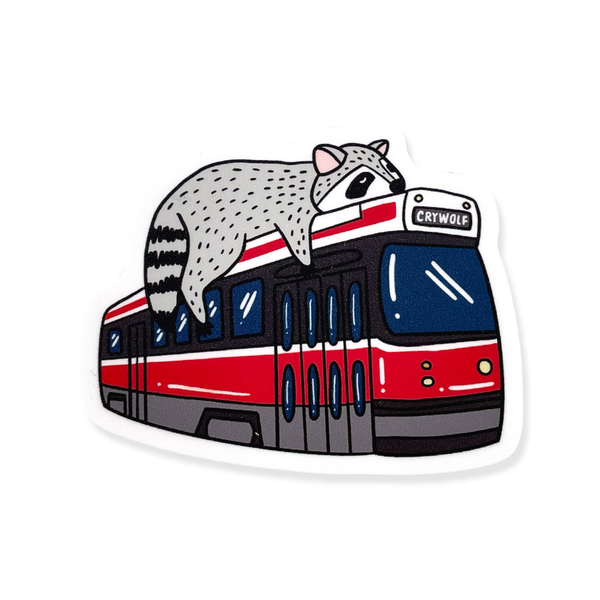 Raccoon City Stickers: Streetcar Raccoon