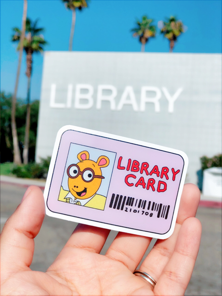 Arthur Library Card Sticker