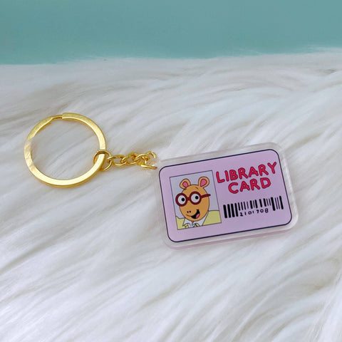 Library Card Keychain